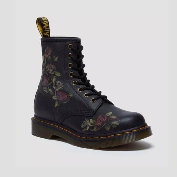 Like New Dr. Martens Boots 1460 Women's Decayed Roses US 7 - Picture 1 of 5